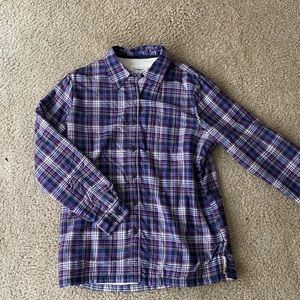 LL Bean Sherpa-Lined Flannel